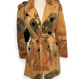 Rare Custo Barcelona vintage graphic trench coat Size 36 / 2